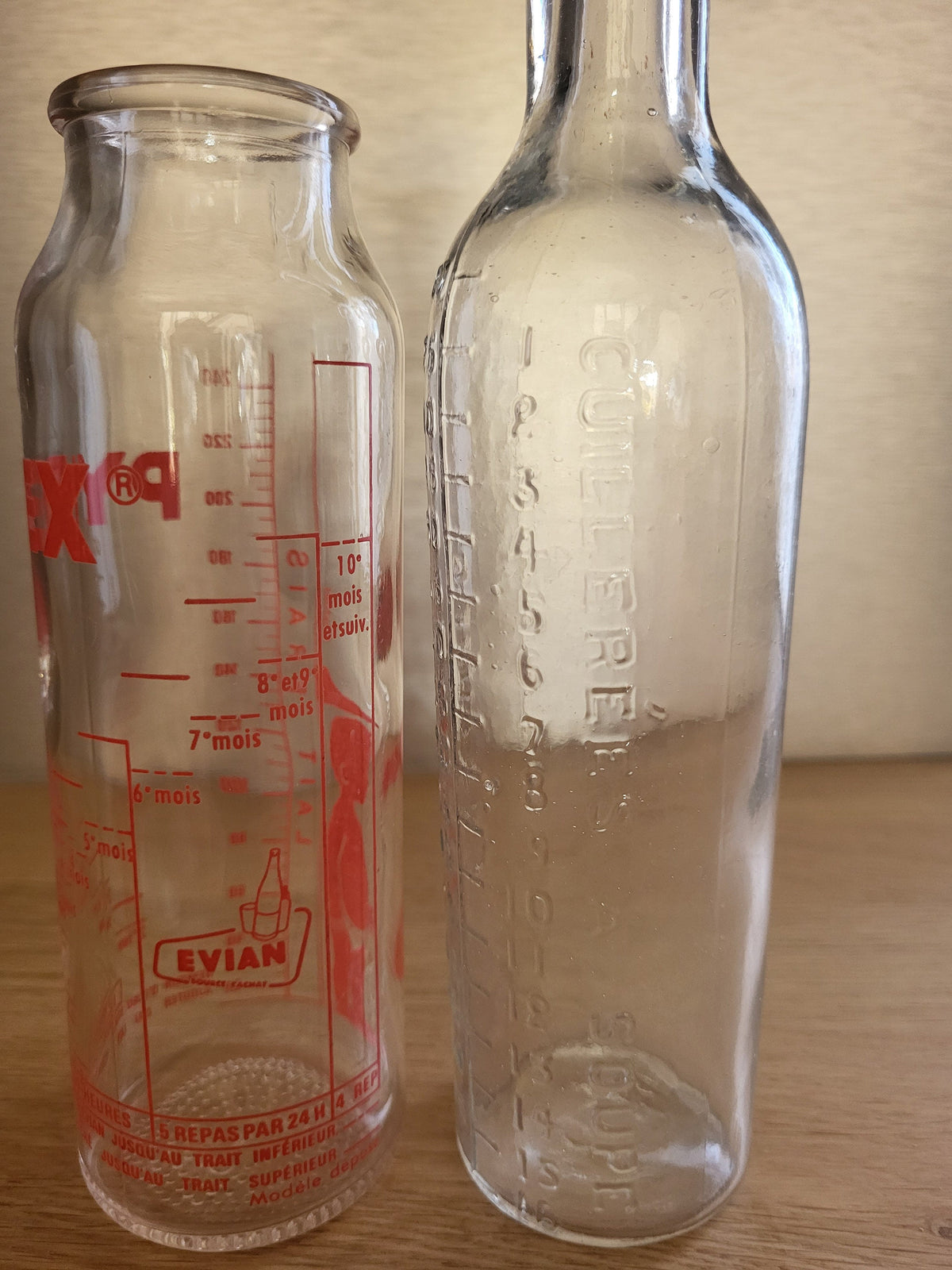 Biberons verre vintage années 50 60