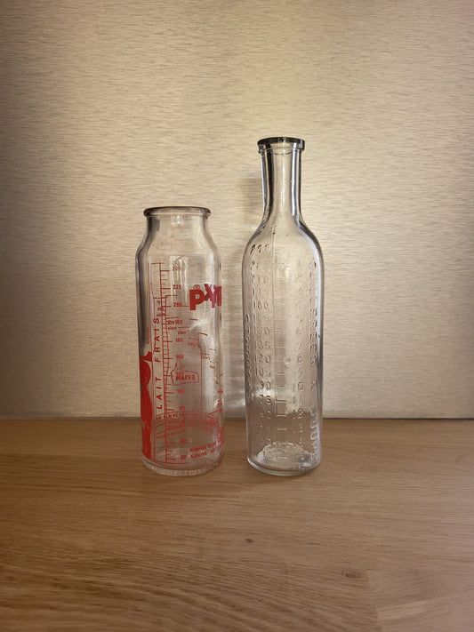 Biberons verre vintage années 50 60