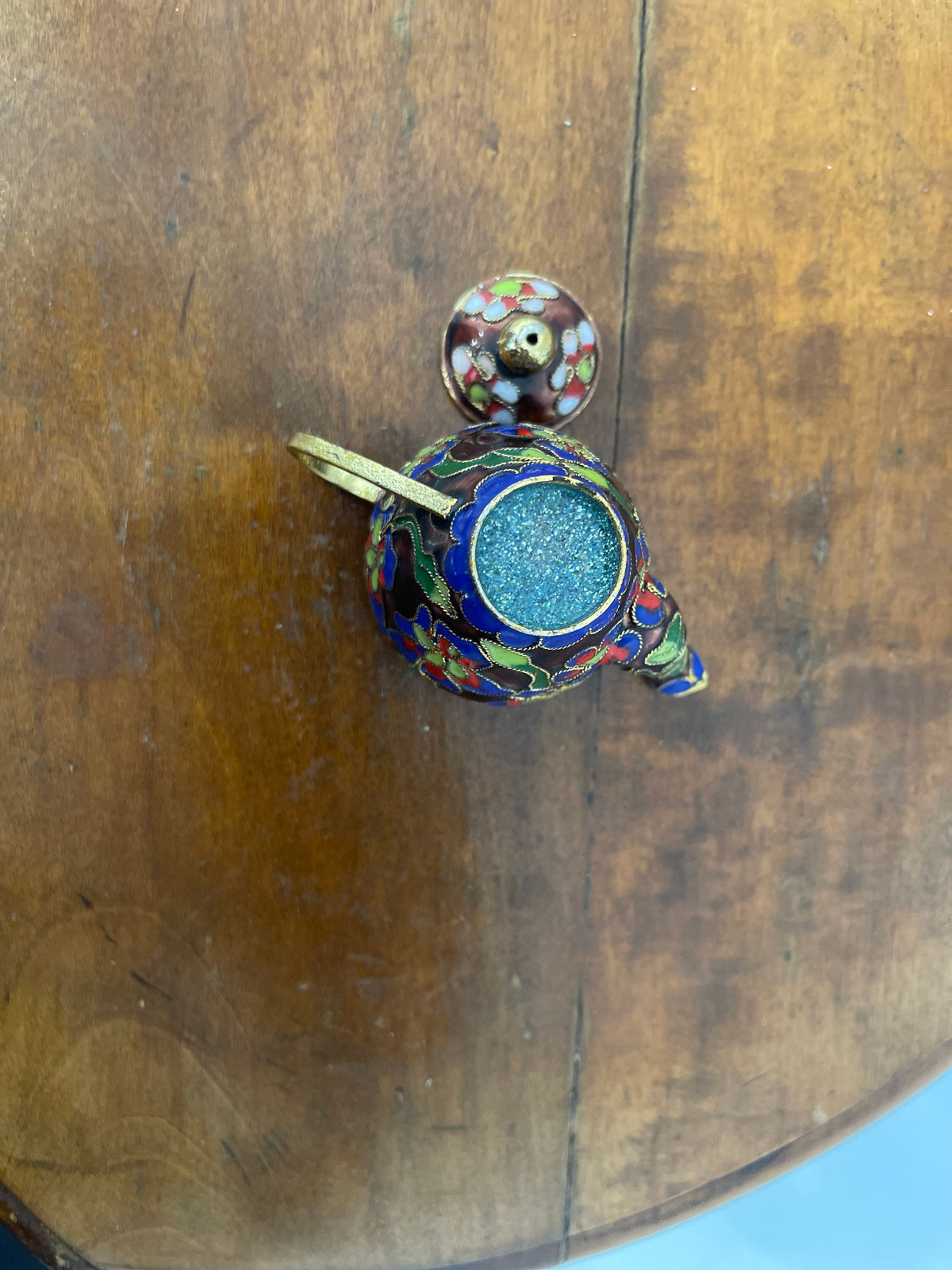 Théière miniature cloisonnée