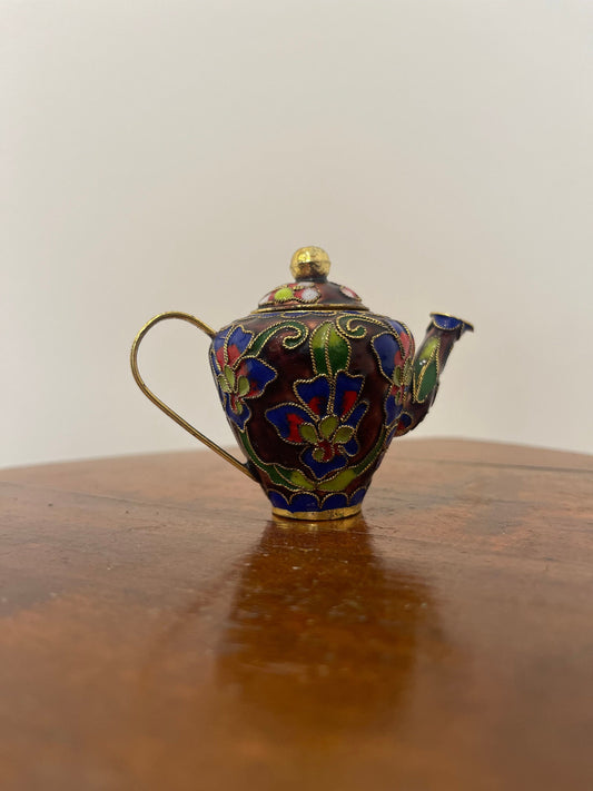 Théière miniature cloisonnée