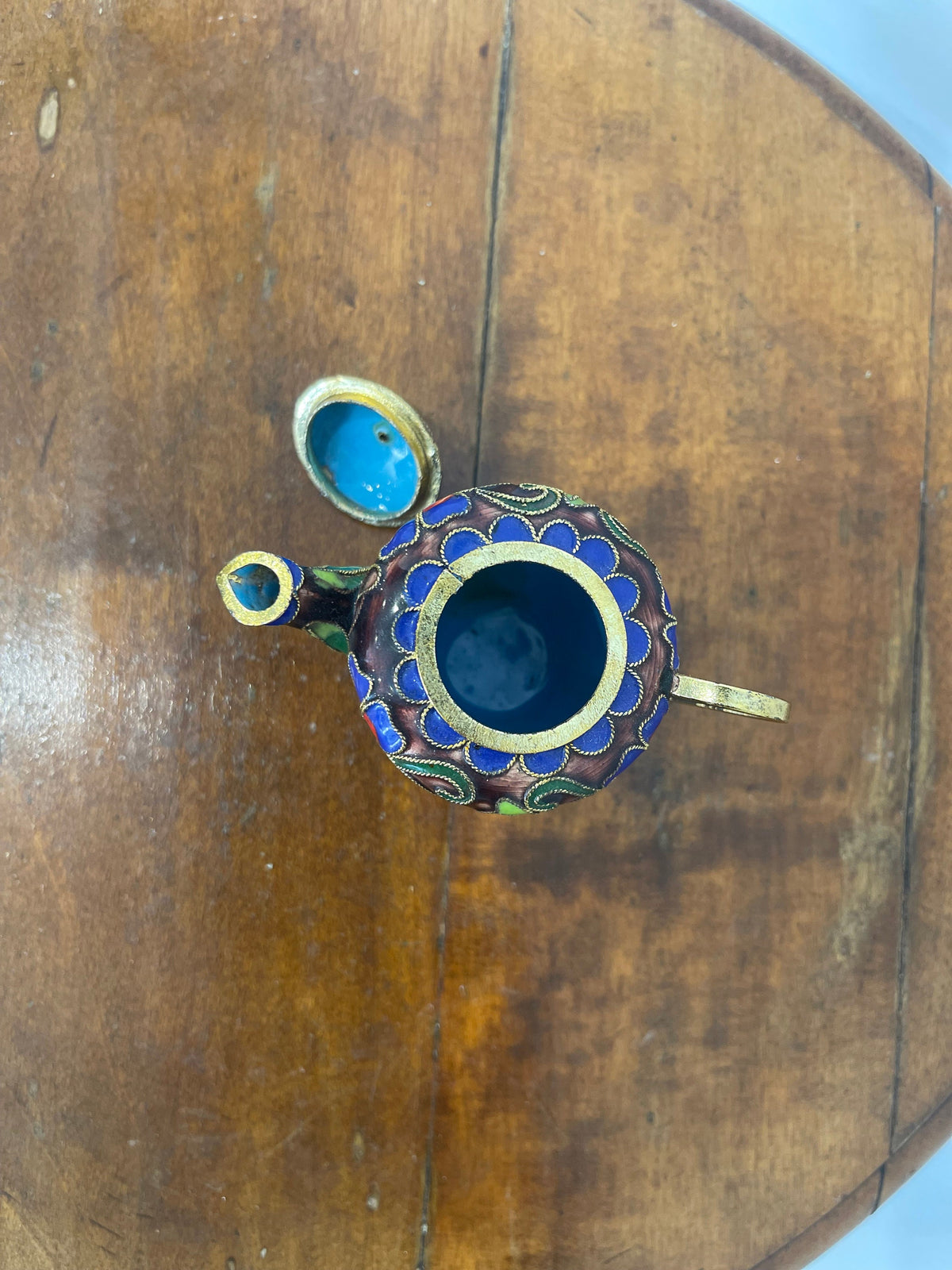Théière miniature cloisonnée