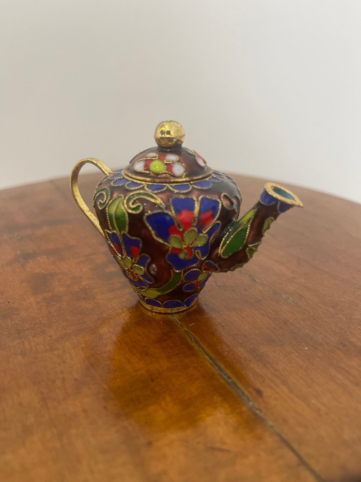 Théière miniature cloisonnée