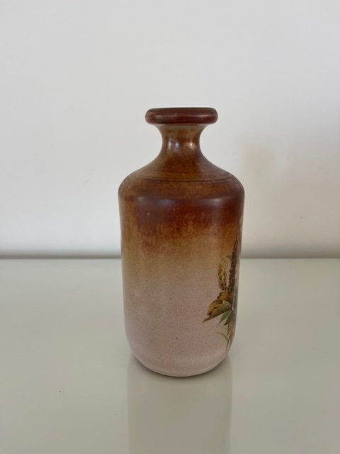 Bouteille soliflore Vallauris grès vintage