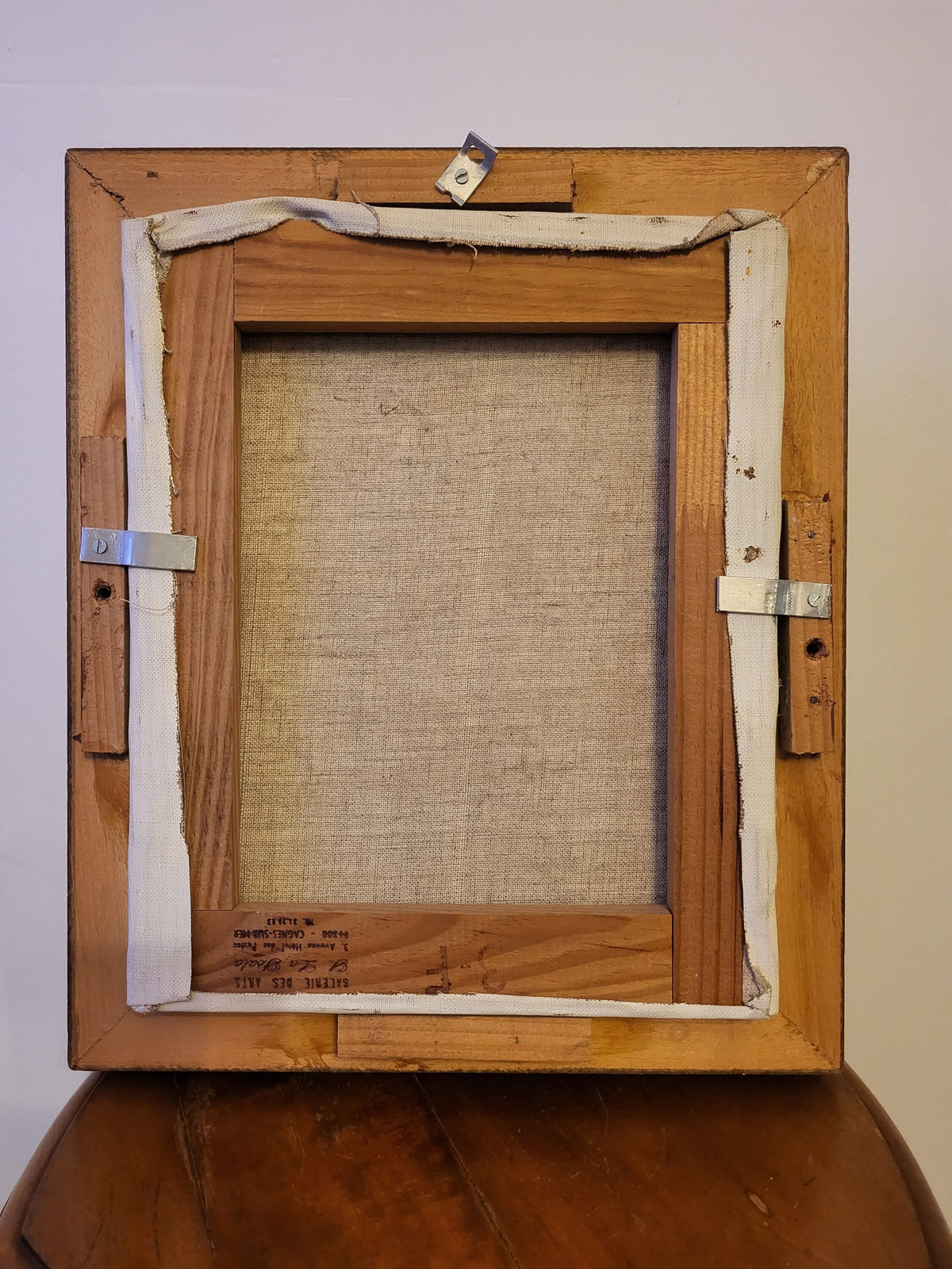 Tableau peinture à l'huile fleurs cadre en bois