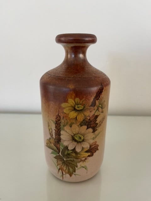 Bouteille soliflore Vallauris grès vintage