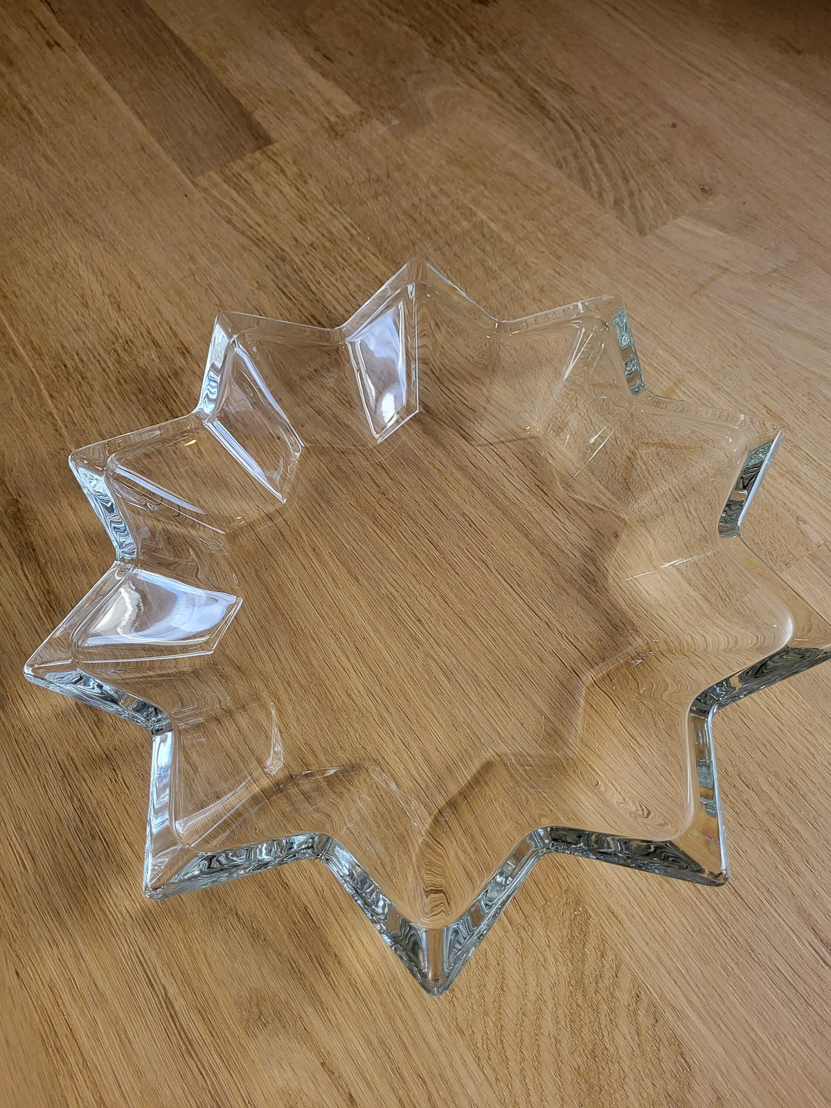 Plat en verre étoile