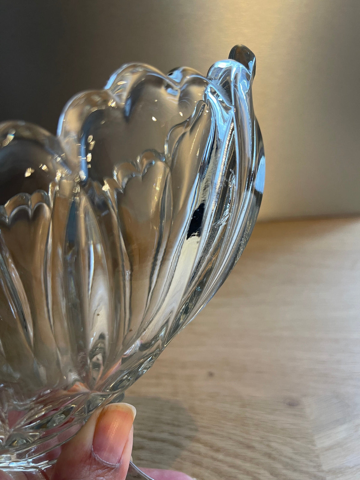 Saucière coupe cristal vintage années 50