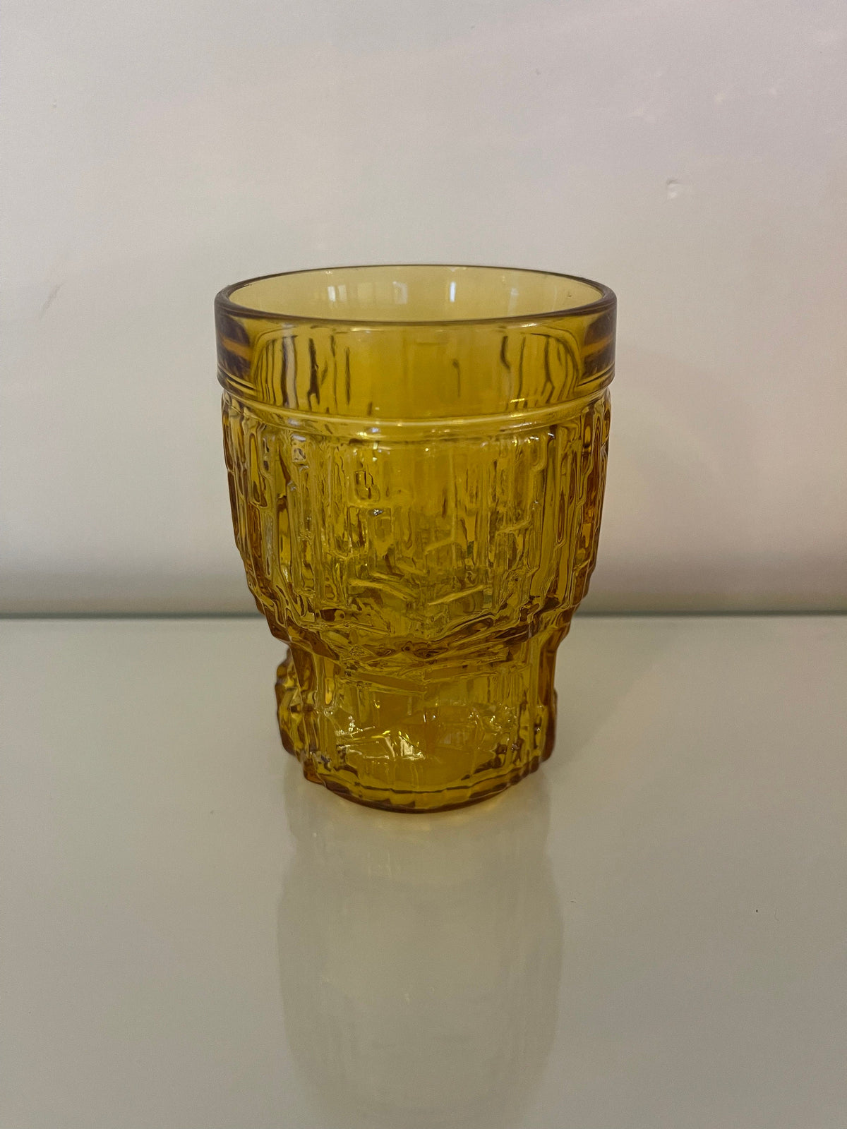 Service verre ambré vintage carafe et verres