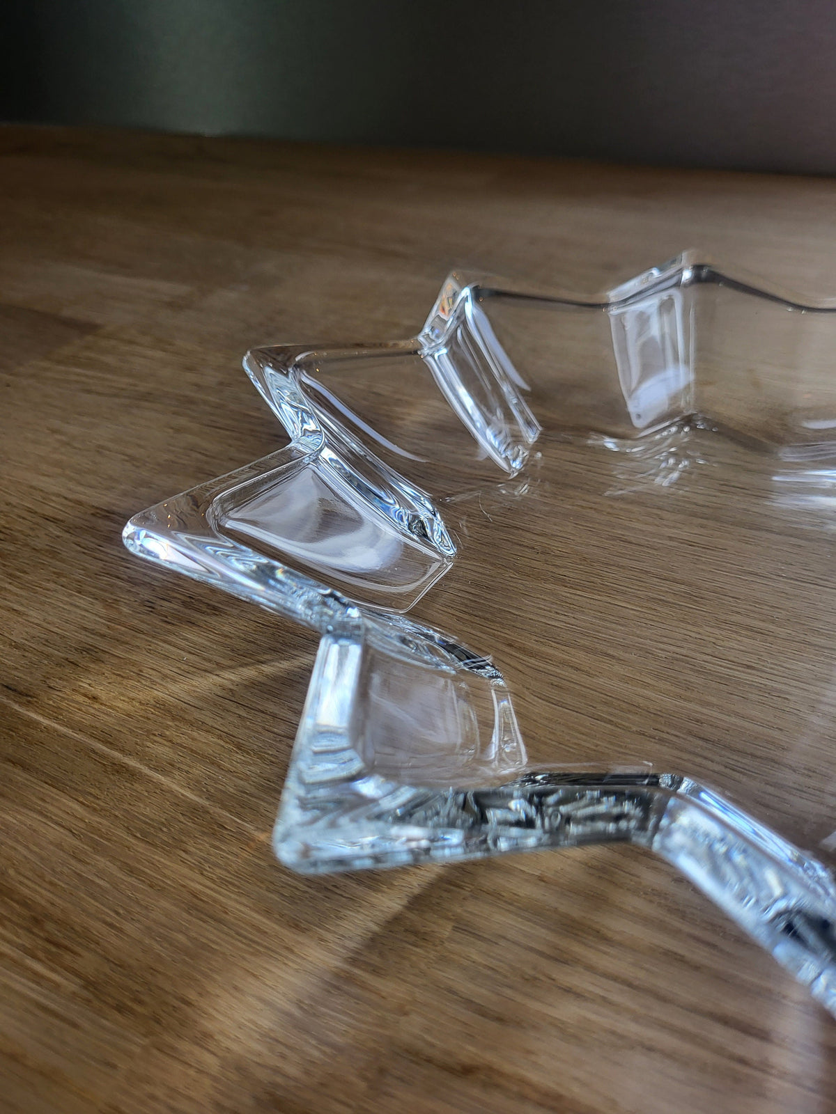 Plat en verre étoile