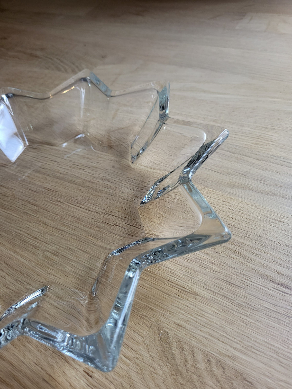Plat en verre étoile