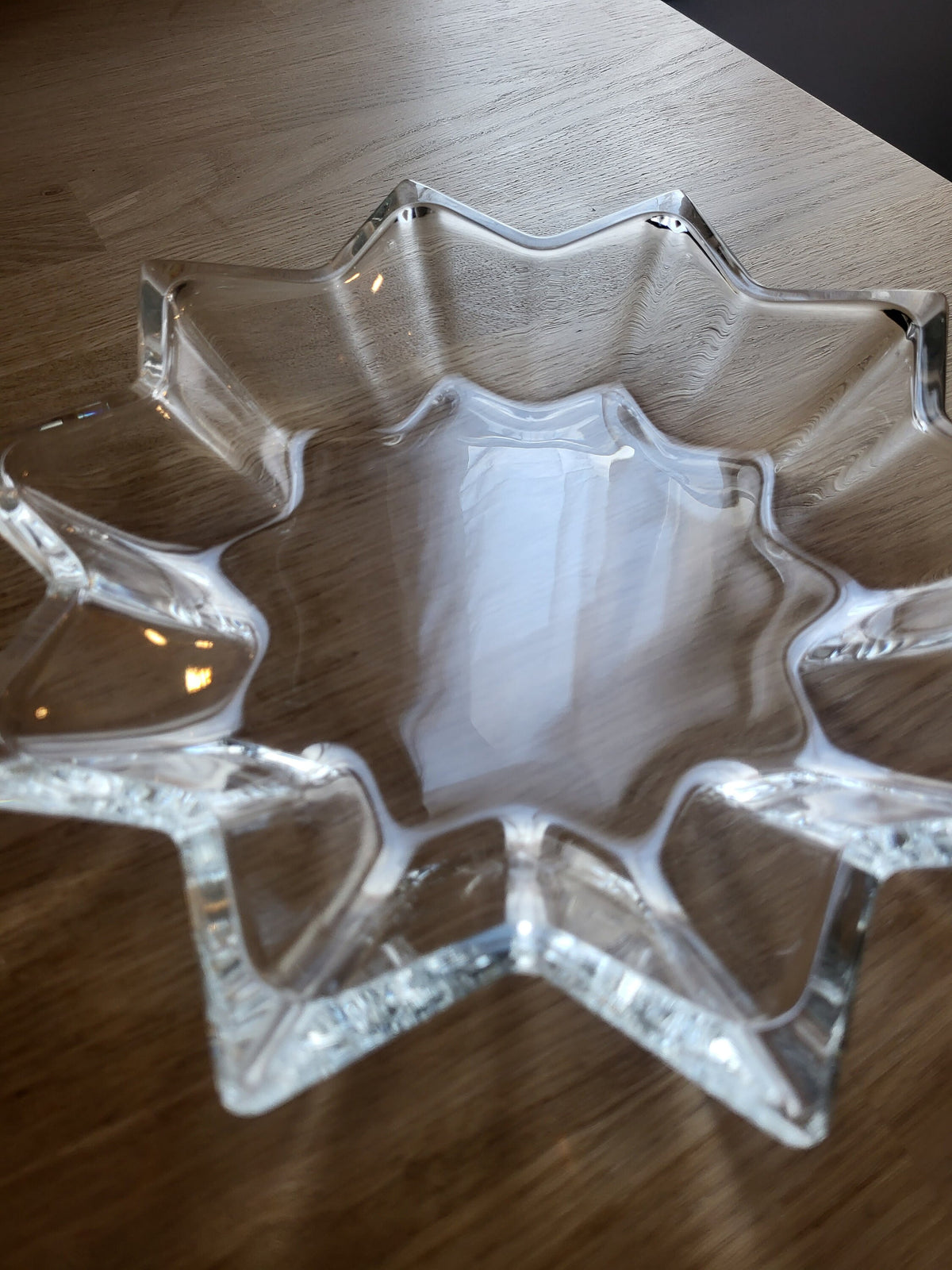 Plat en verre étoile
