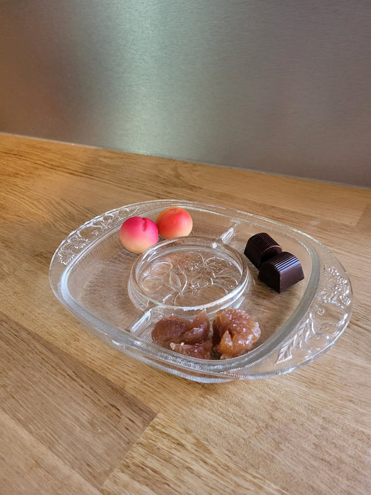 Plat de service en verre