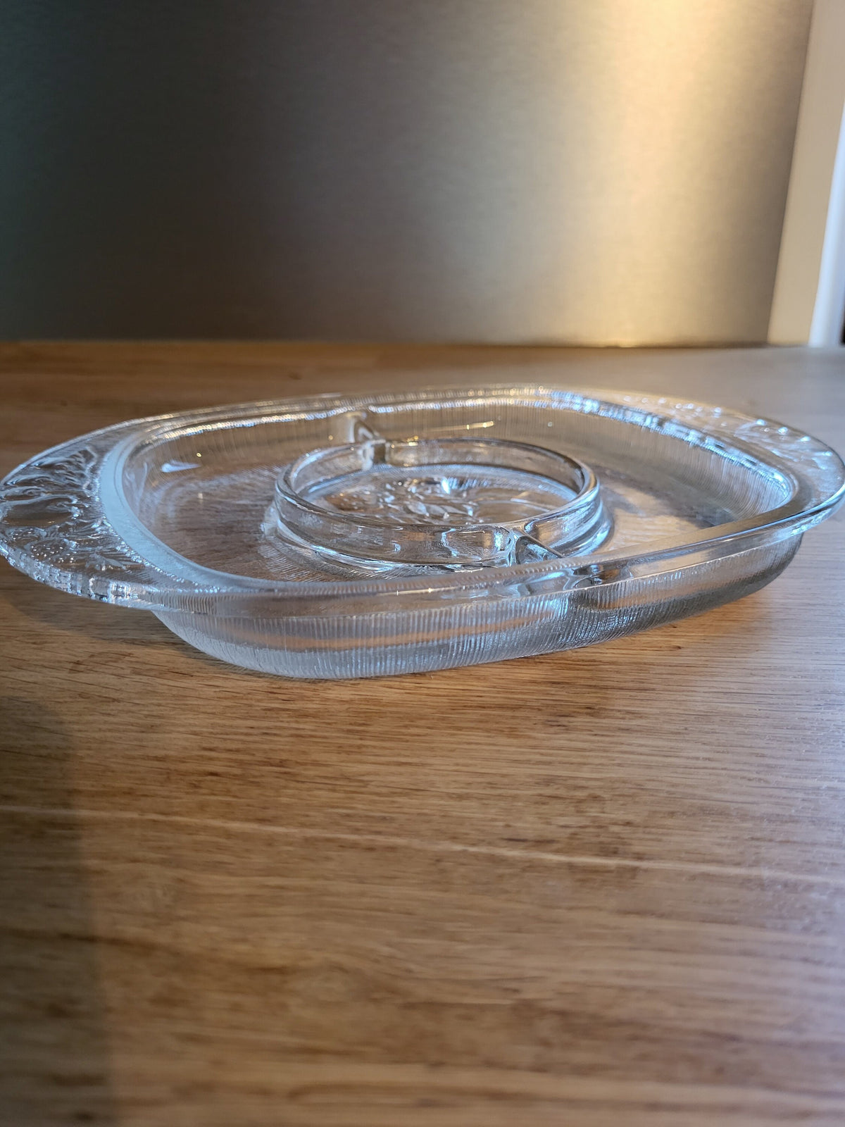 Plat de service en verre