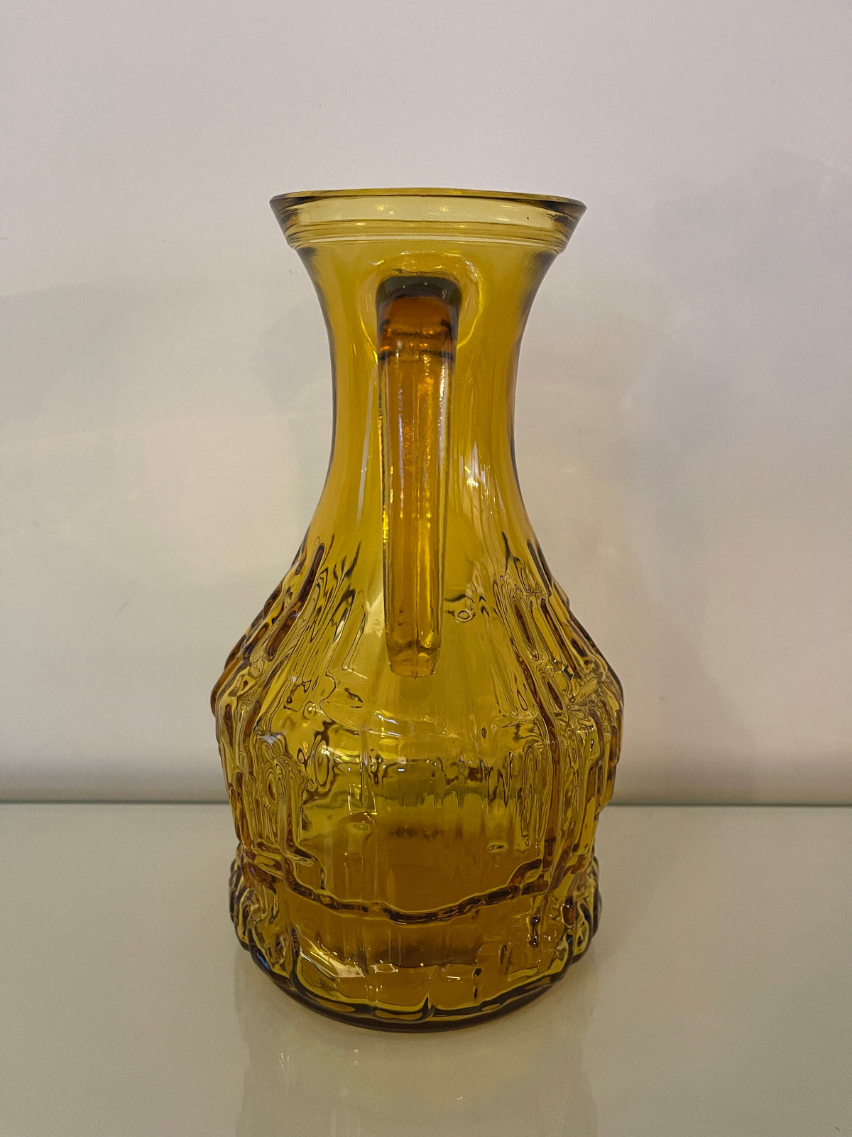 Service verre ambré vintage carafe et verres