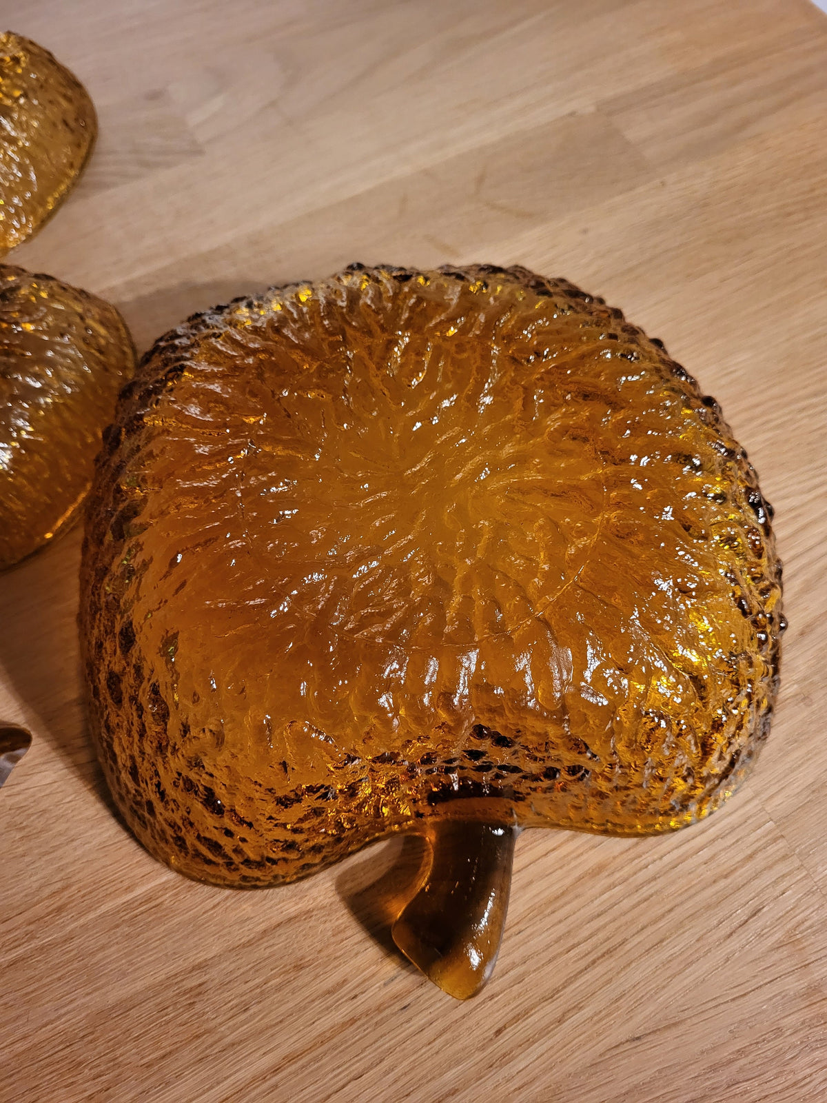Coupelles verre ambrée pomme