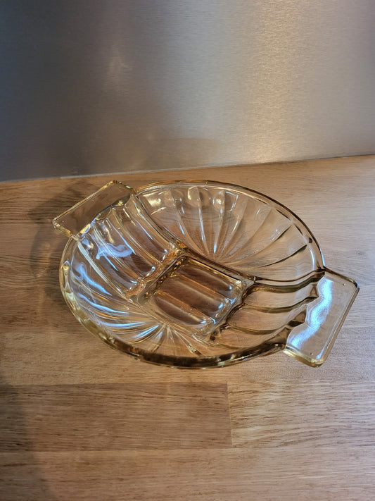 Plat en verre irisé
