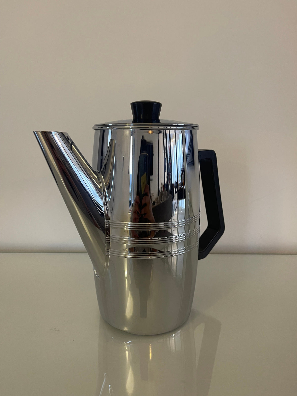 Théière vintage cuivre chromé BAUMLIN