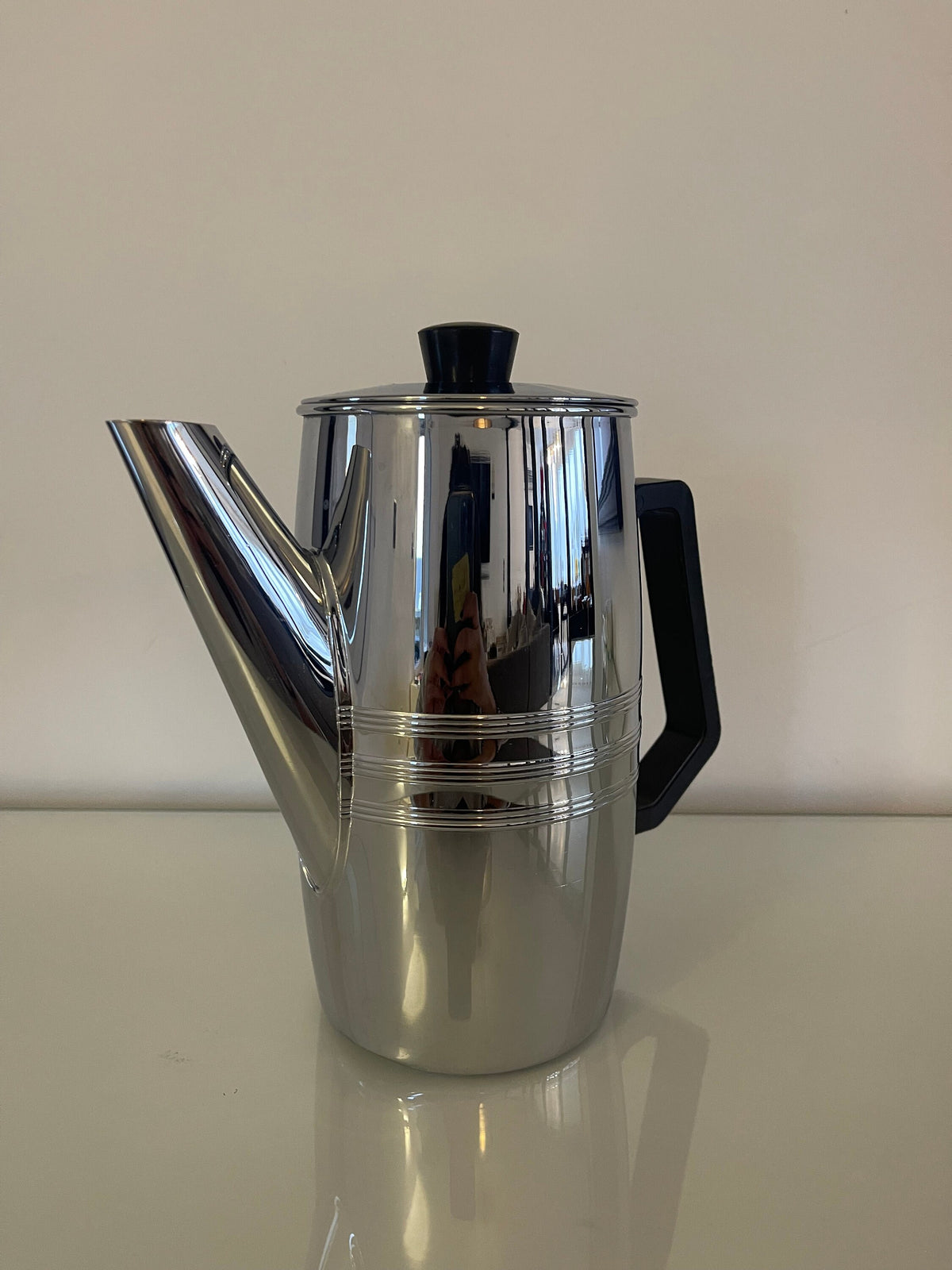 Théière vintage cuivre chromé BAUMLIN