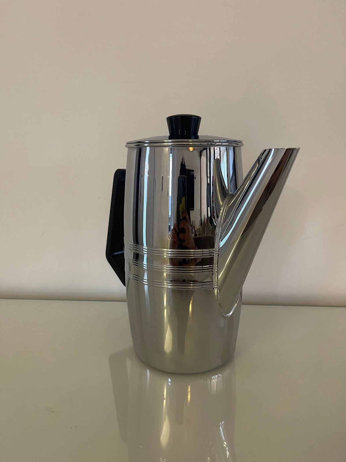 Théière vintage cuivre chromé BAUMLIN