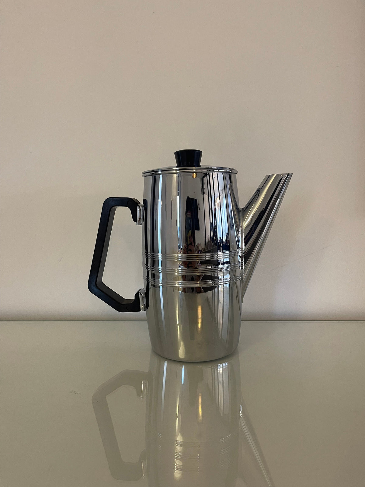Théière vintage cuivre chromé BAUMLIN
