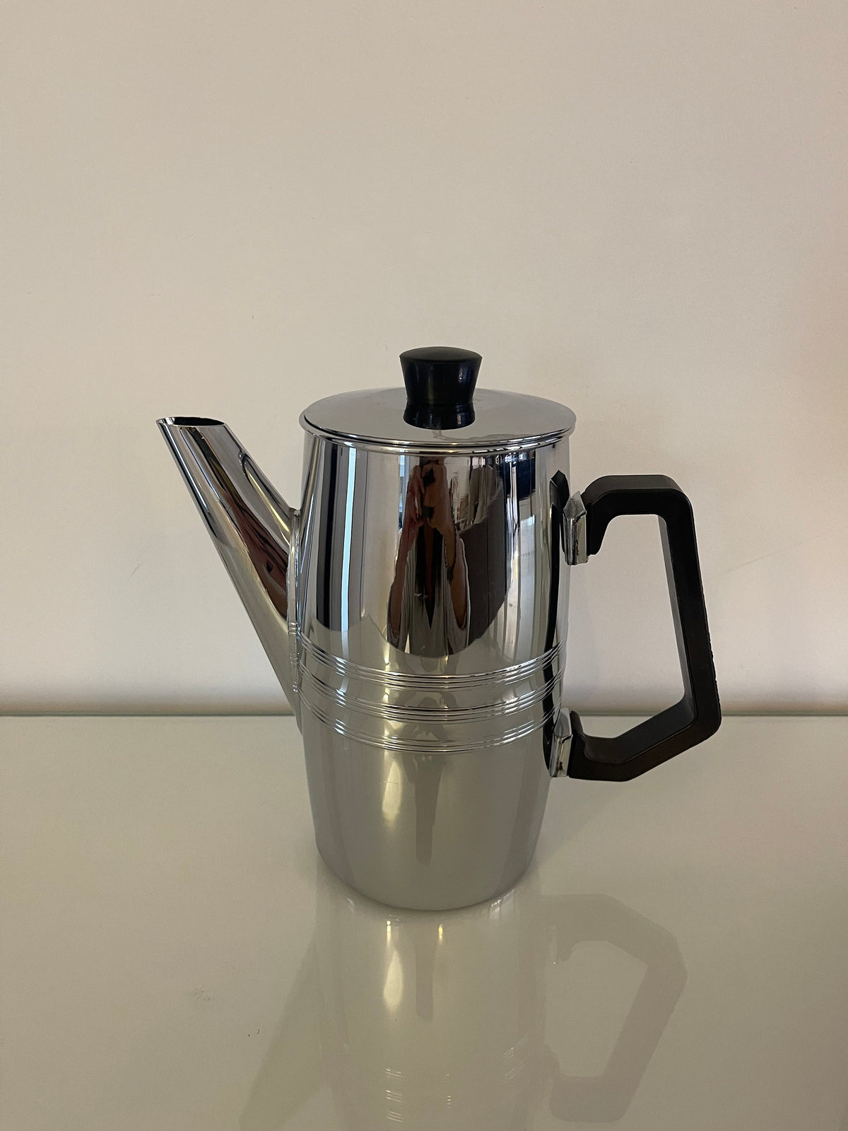 Théière vintage cuivre chromé BAUMLIN