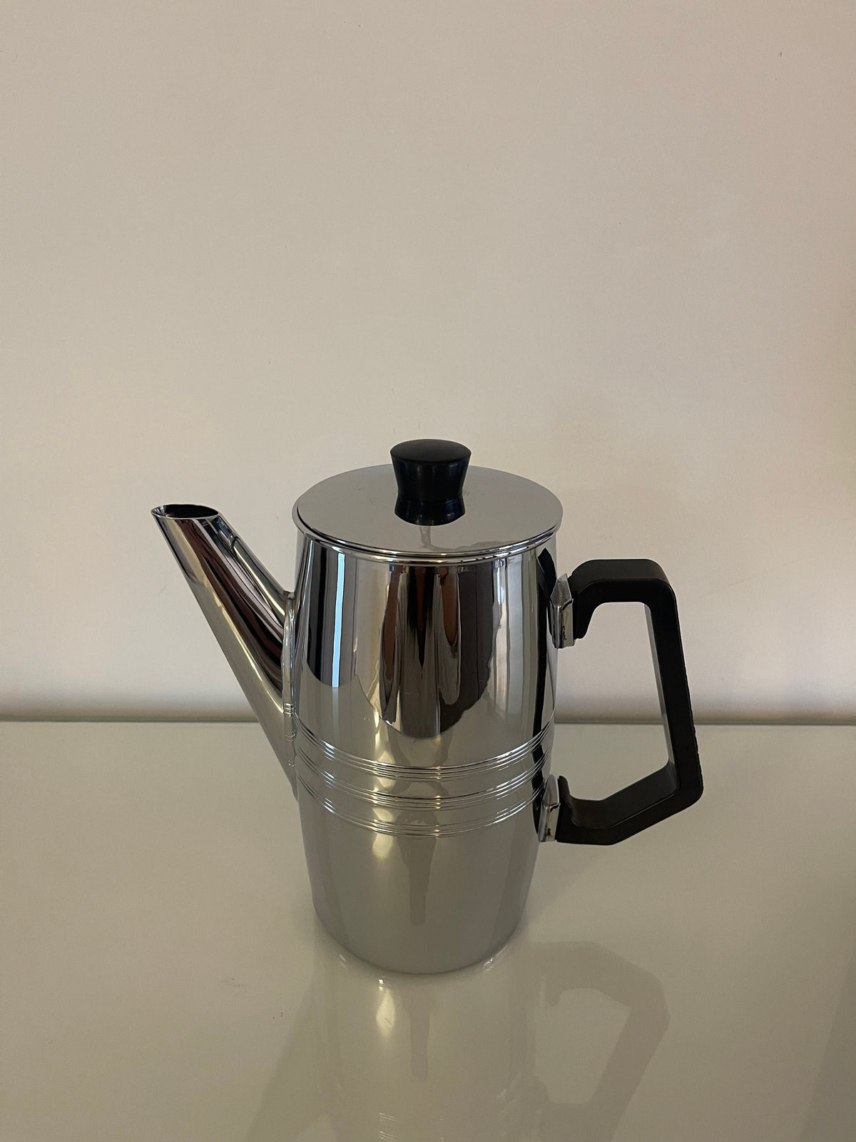 Théière vintage cuivre chromé BAUMLIN
