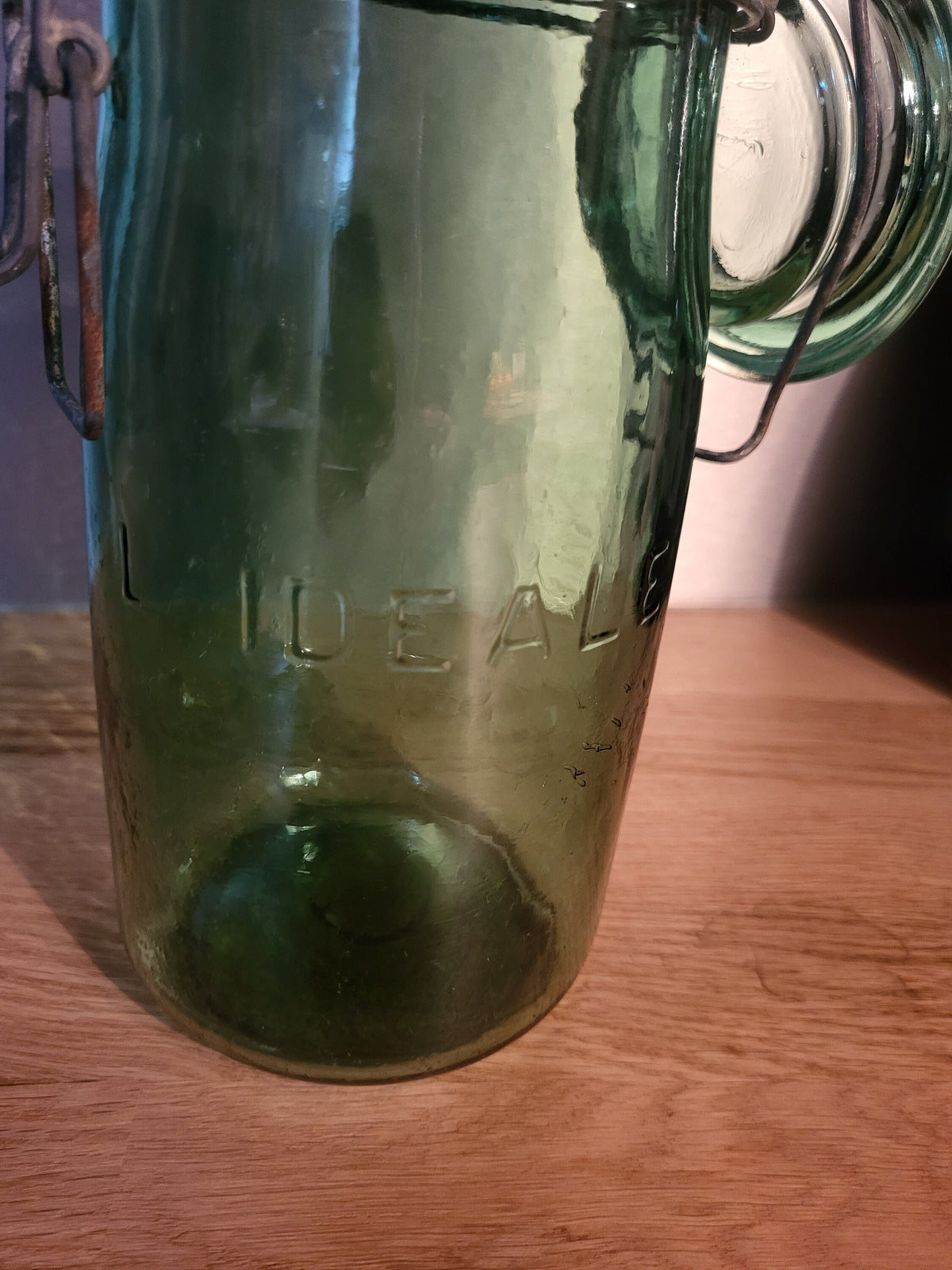 Bocal vert vintage L'idéale