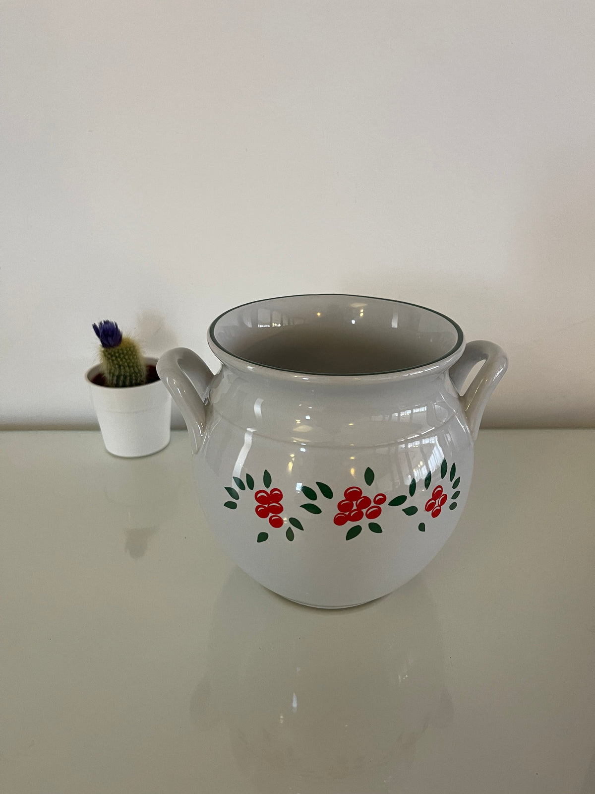 Pot céramique blanche vintage