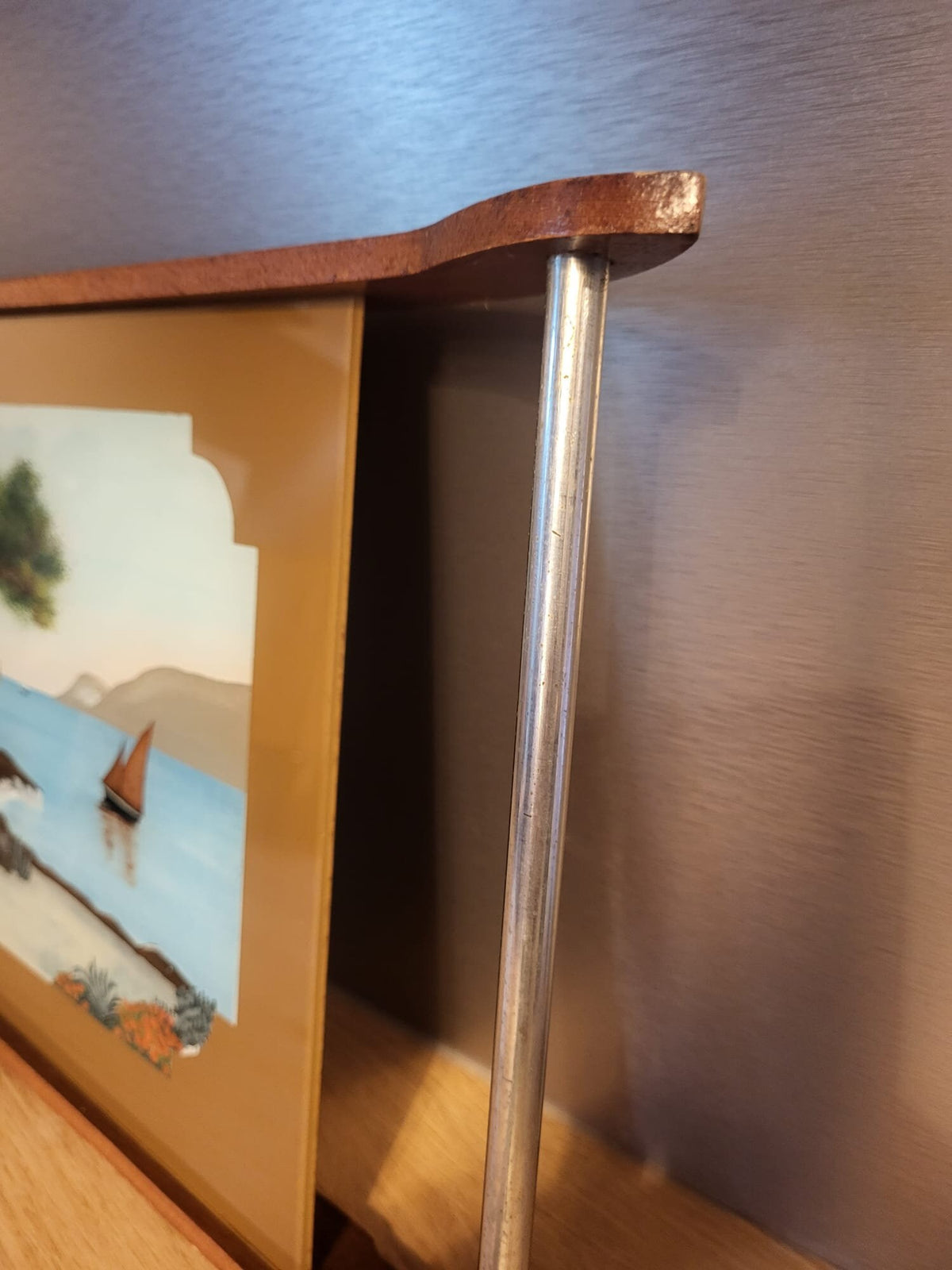 Plateau vintage bois paysage