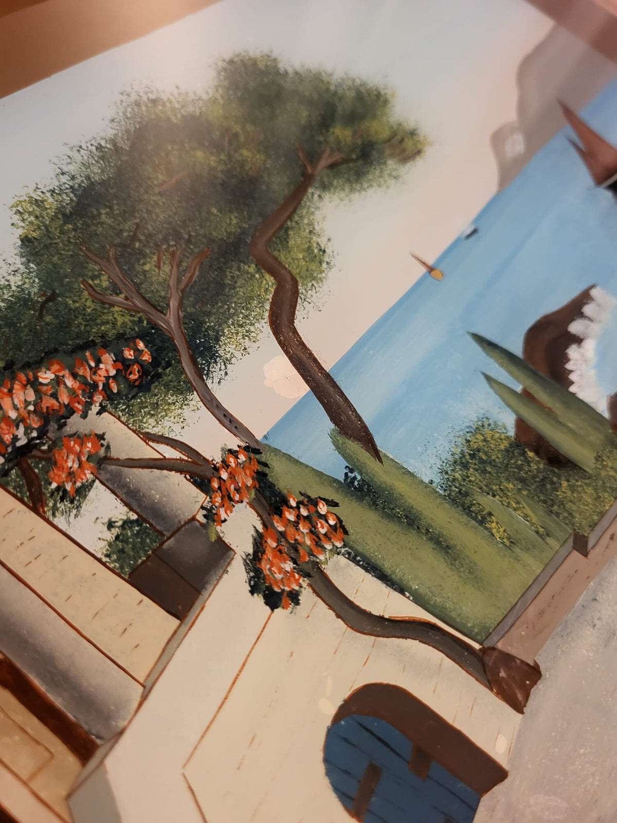 Plateau vintage bois paysage