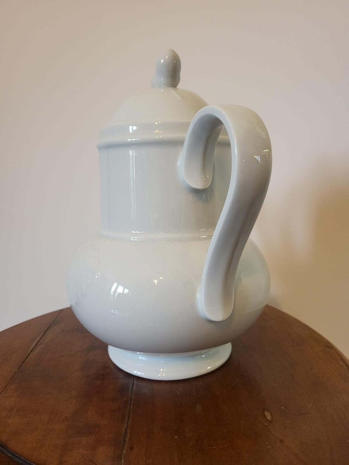 Théière céramique blanche vintage