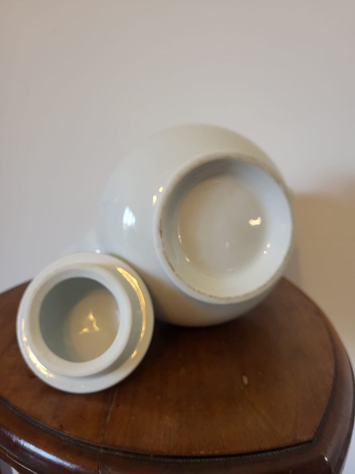 Théière céramique blanche vintage