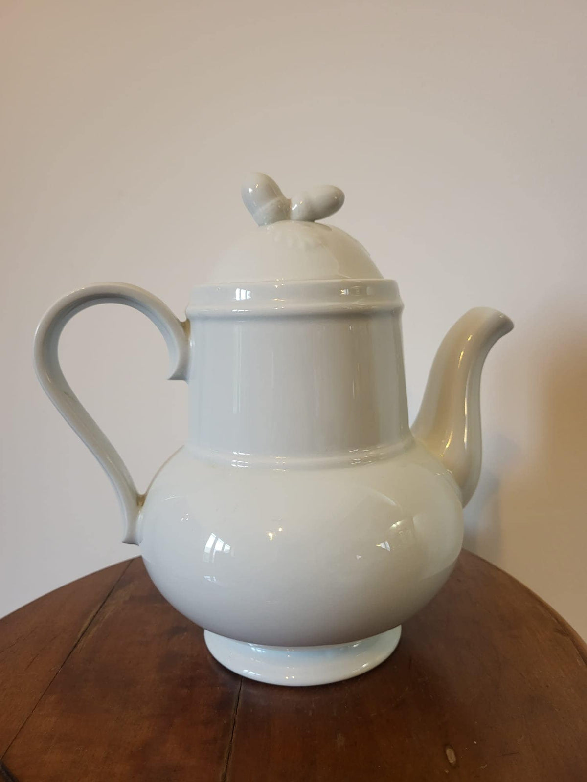 Théière céramique blanche vintage