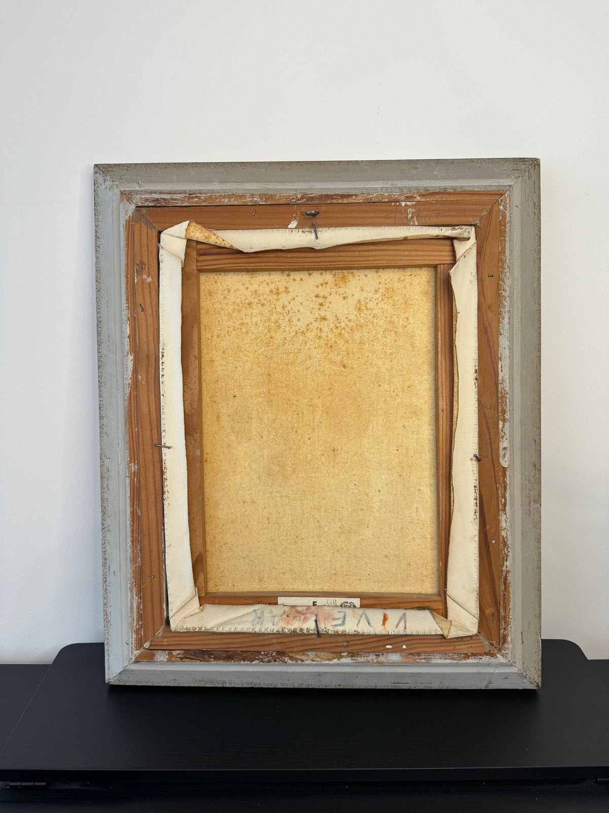 Tableau fleurs peinture à l'huile cadre bois