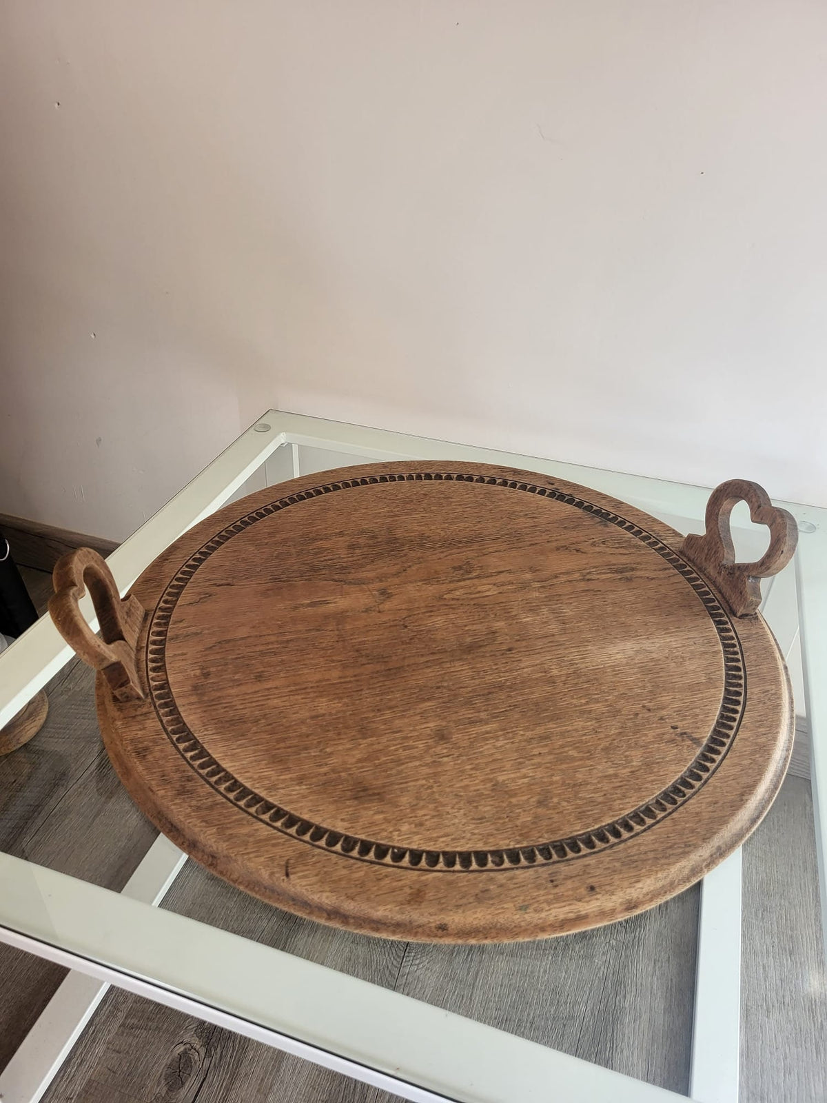 Plateau rond en bois
