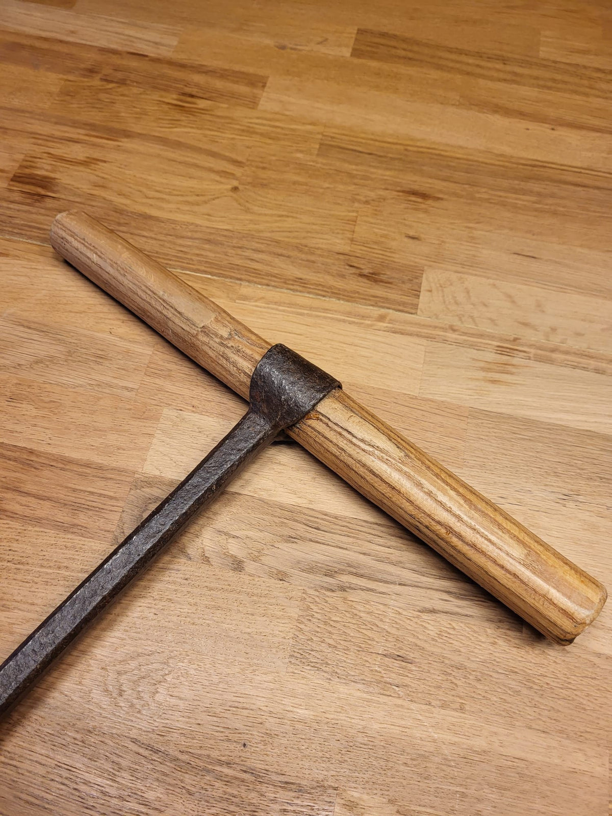 Tarière ancienne bois et métal outils ancien