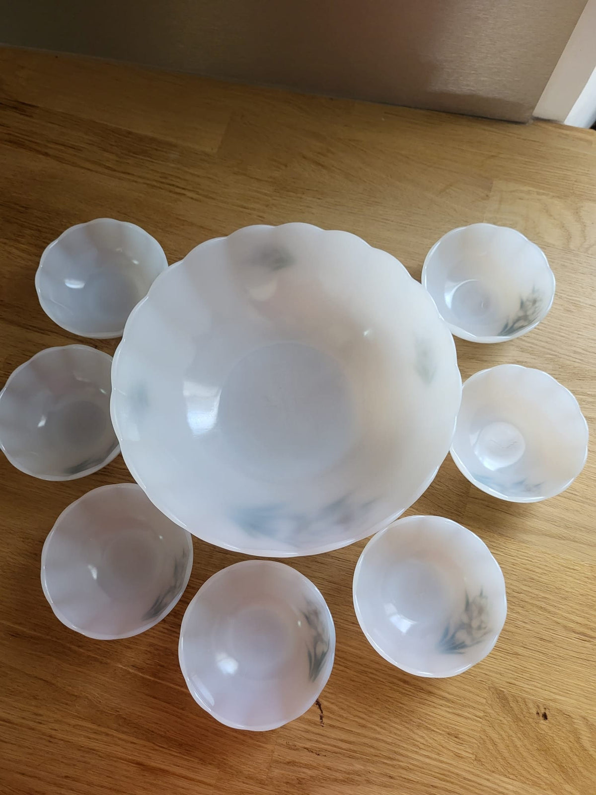 Saladier opaline fleur arcopal vintage