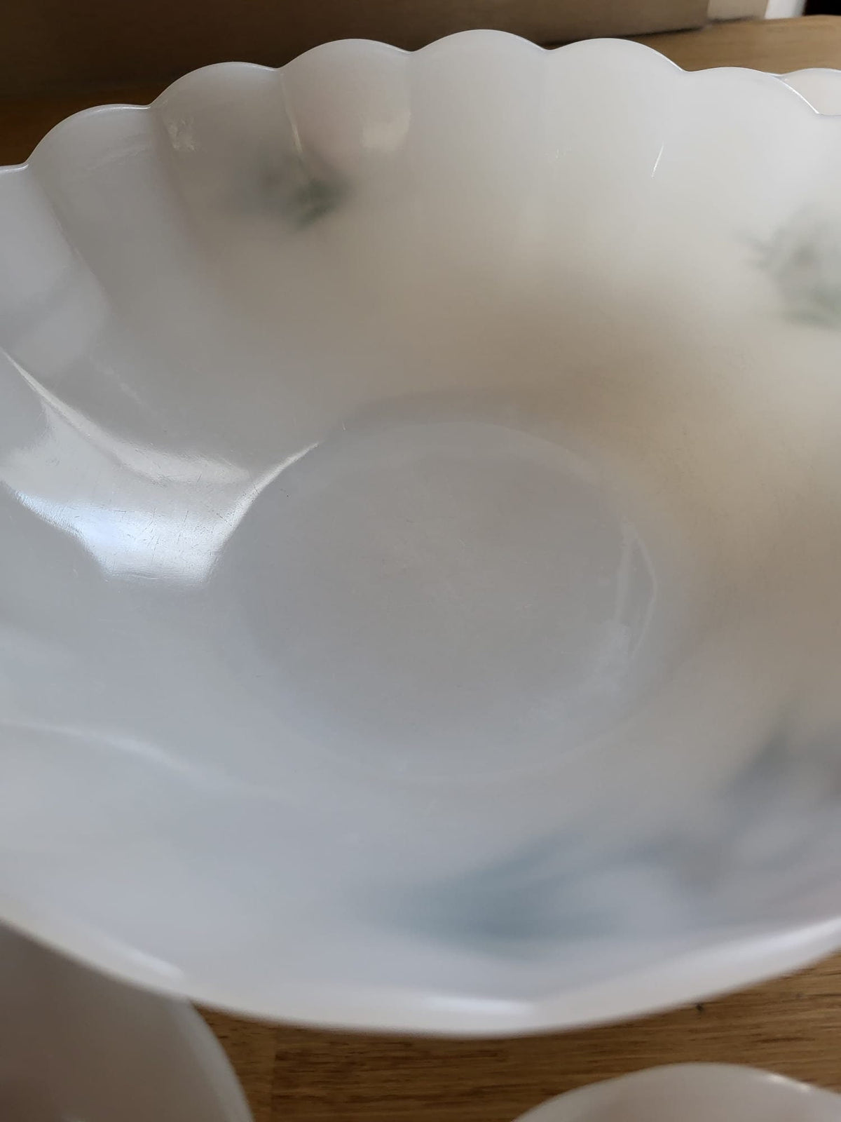 Saladier opaline fleur arcopal vintage