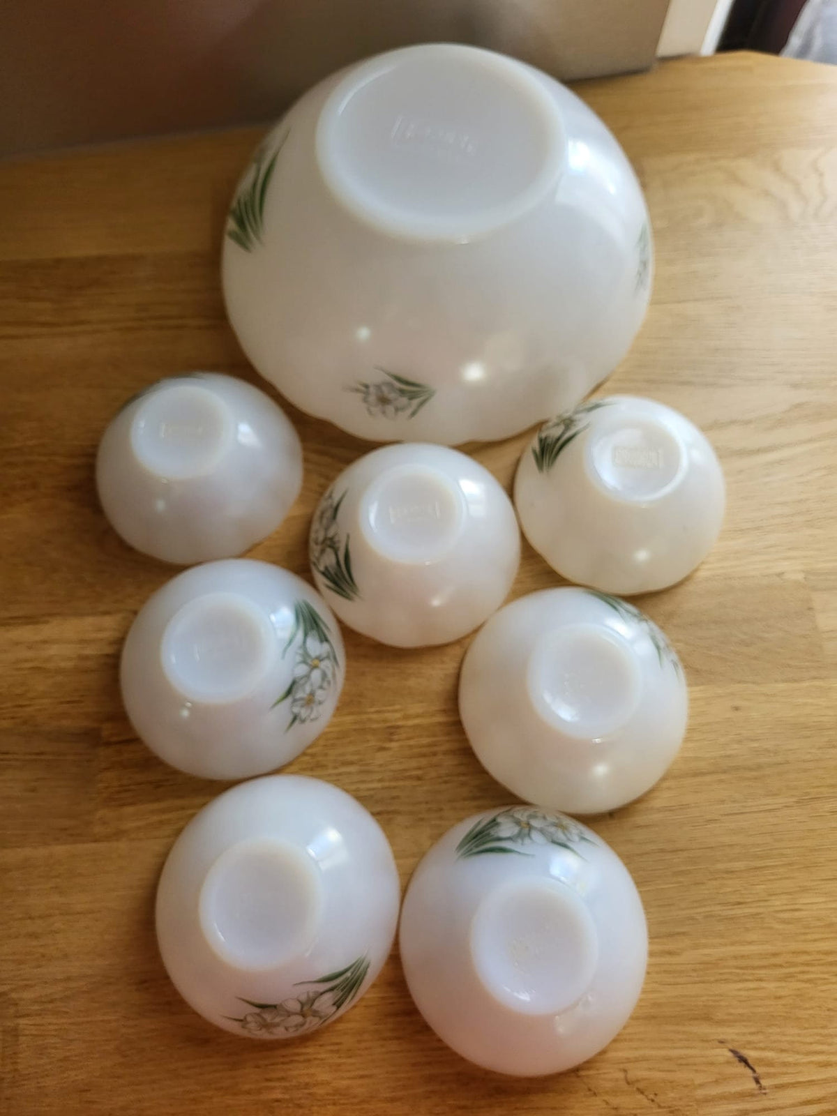Saladier opaline fleur arcopal vintage