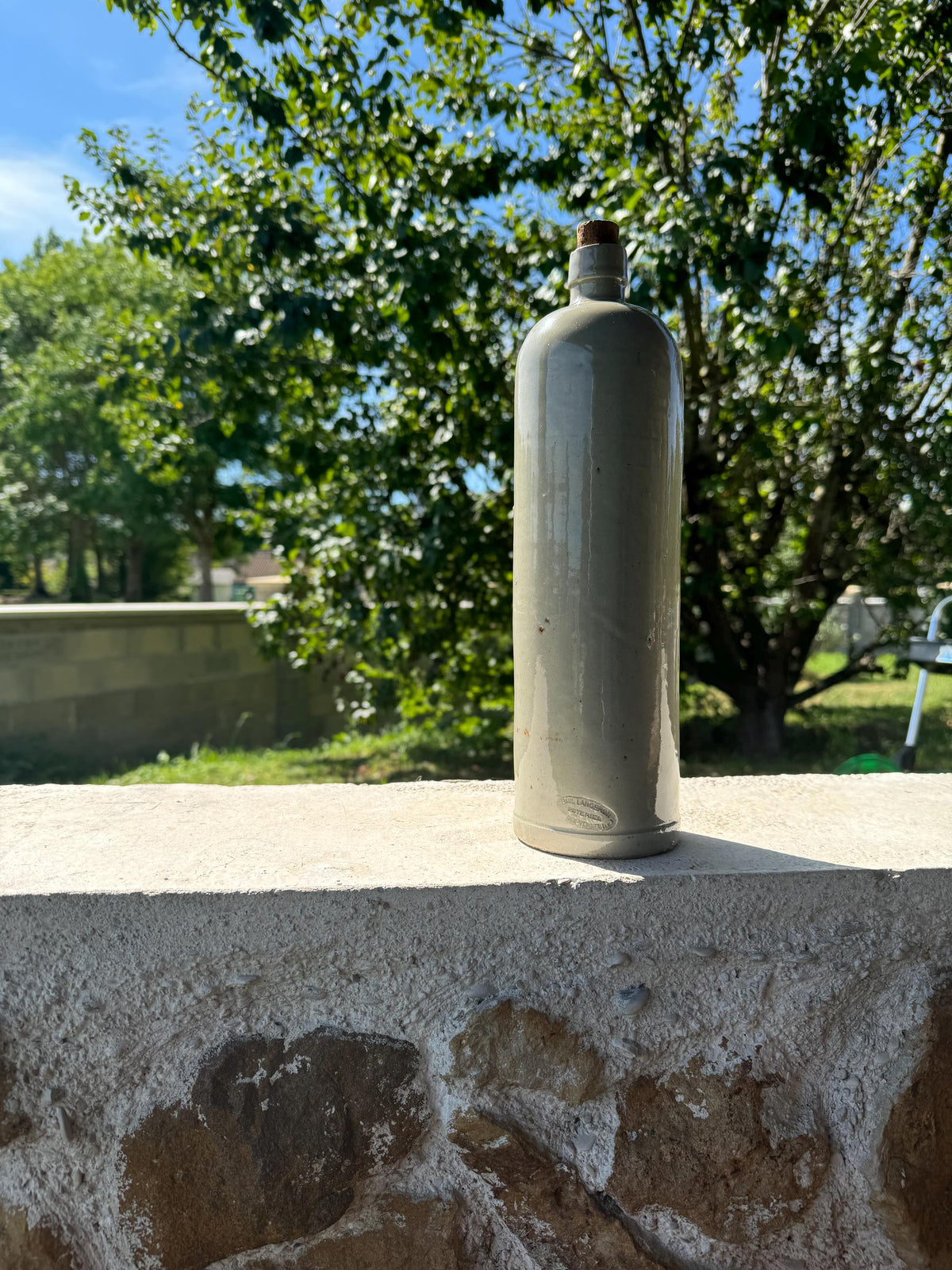 Bouteille grès ancienne française vintage