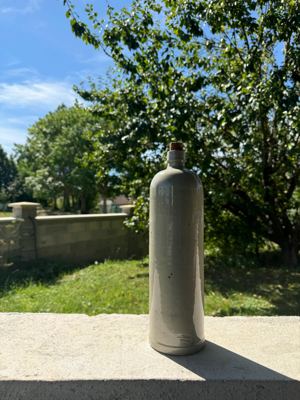 Bouteille grès ancienne française vintage