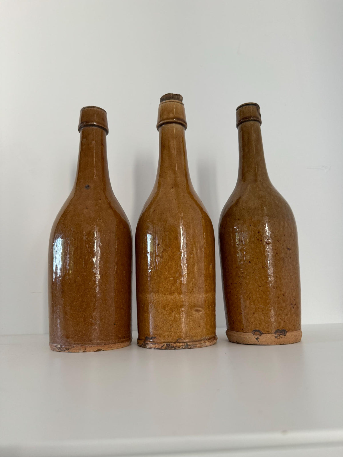 Bouteilles anciennes grès bouteilles France cidre vin