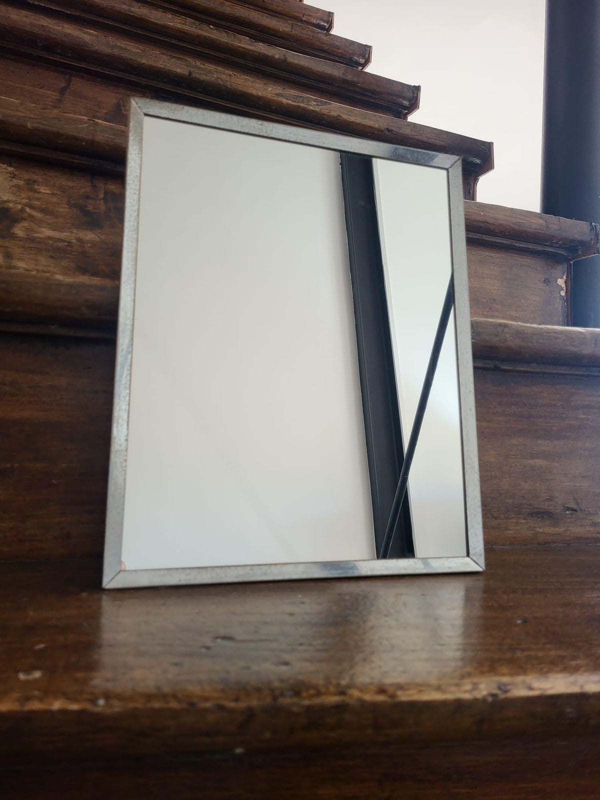 Miroir barbier métal vintage