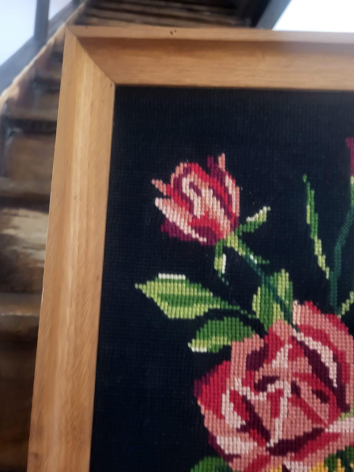 Tableau canevas roses vintage