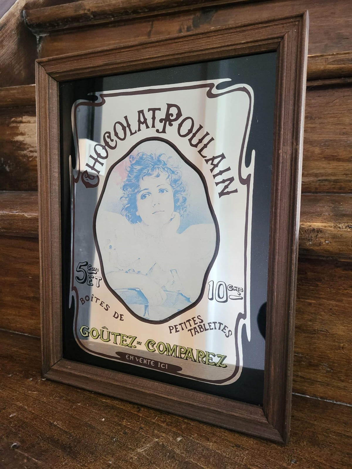 Miroir publicité Chocolat Poulain