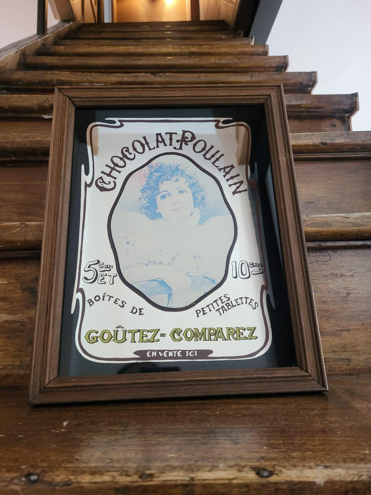 Miroir publicité Chocolat Poulain