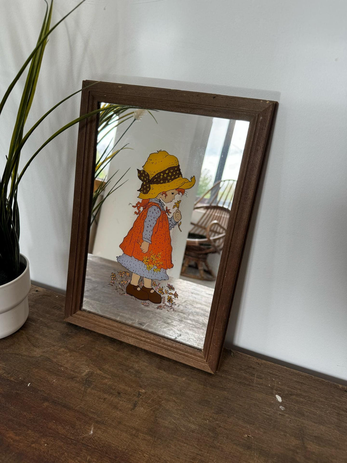 Miroir cadre enfant vintage