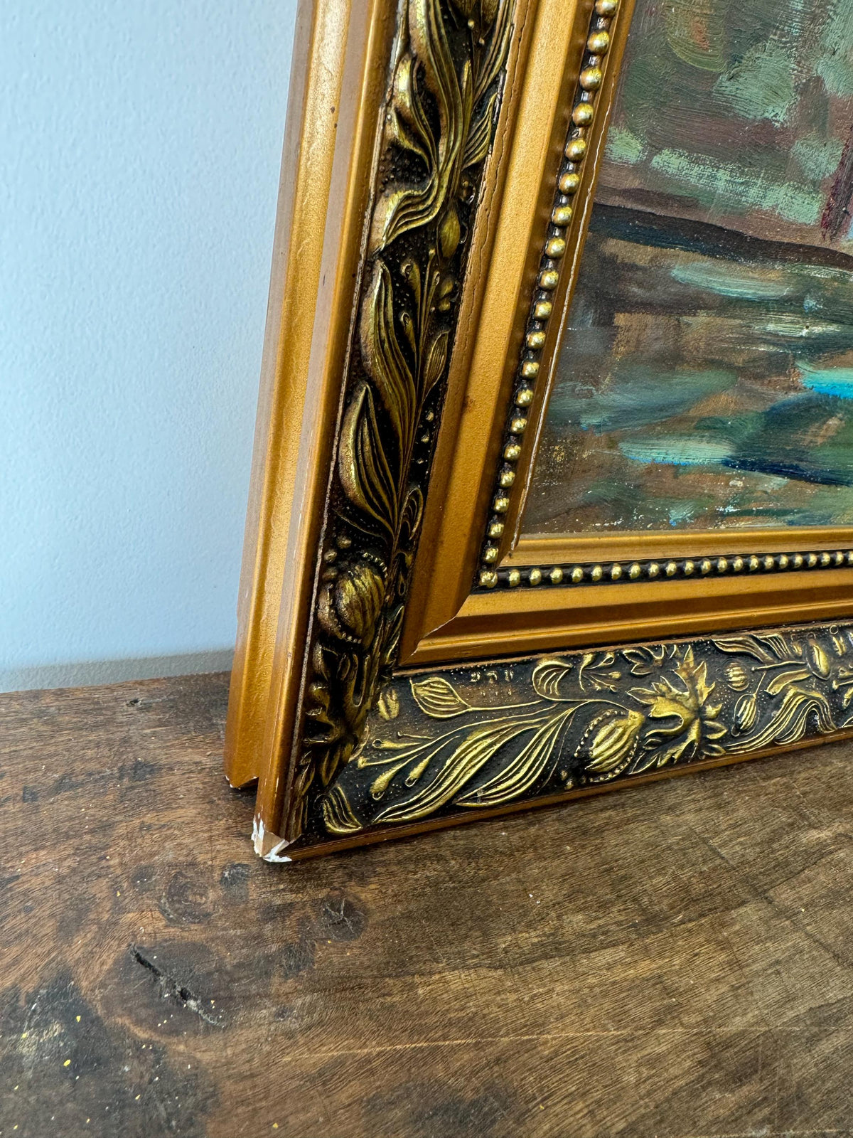 Tableau Venise Peinture cadre doré