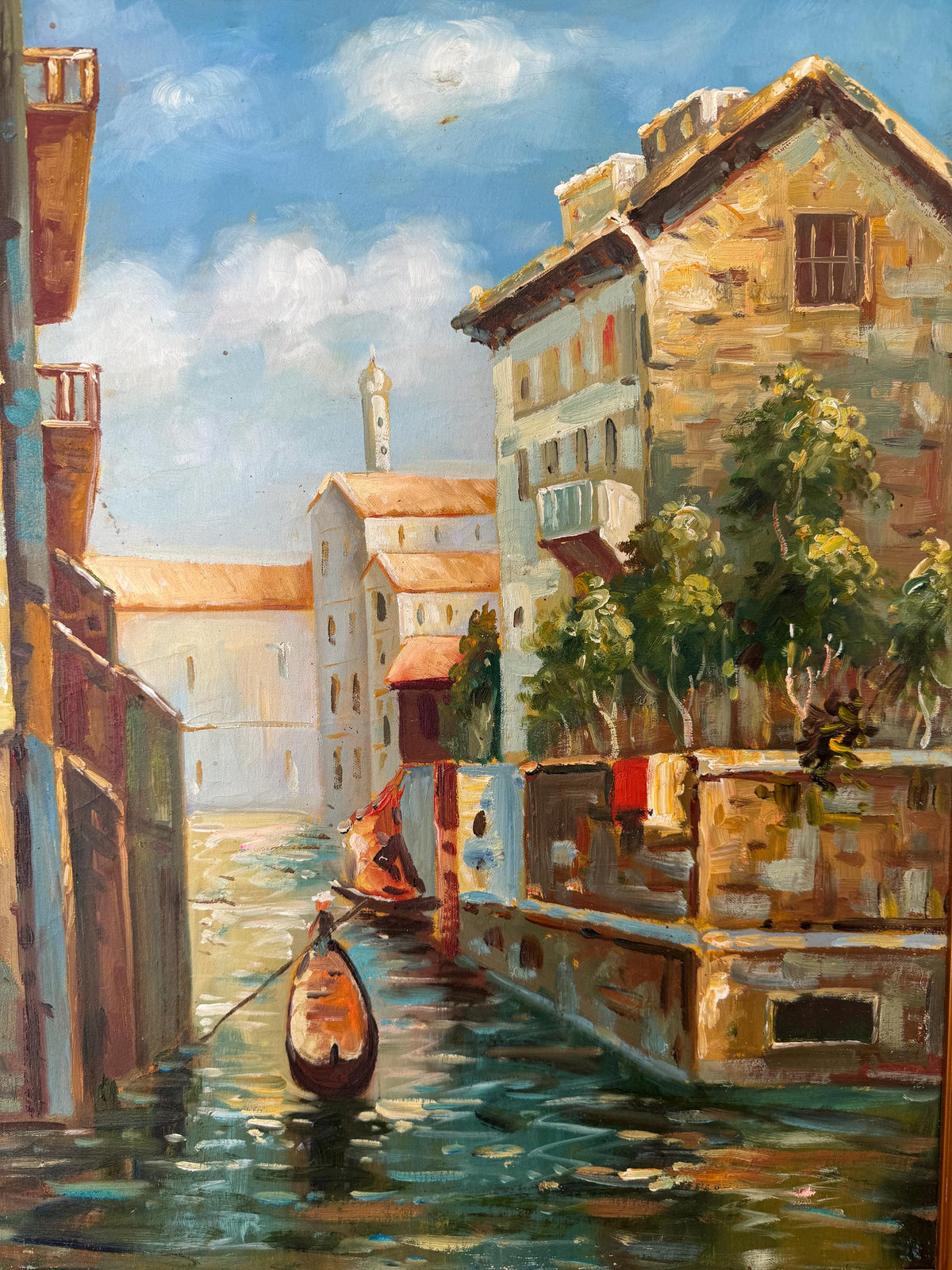 Tableau Venise Peinture cadre doré