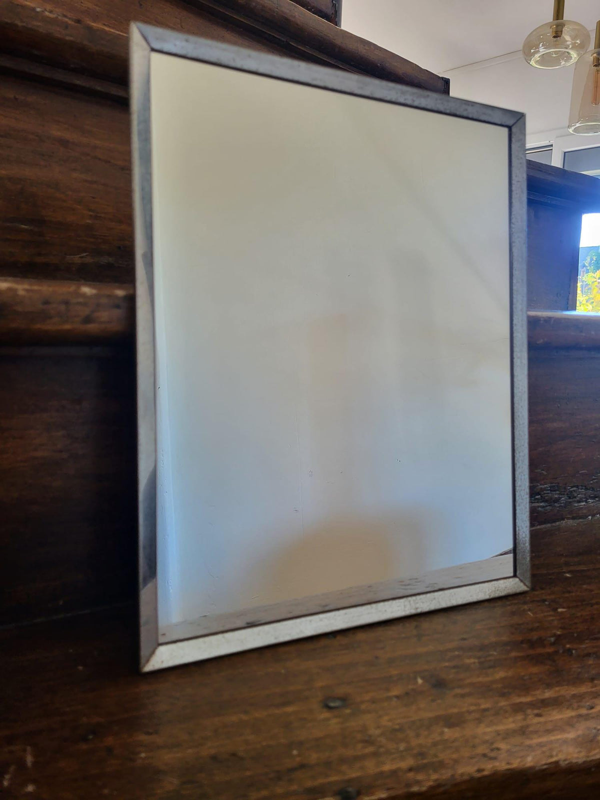 Miroir barbier métal vintage